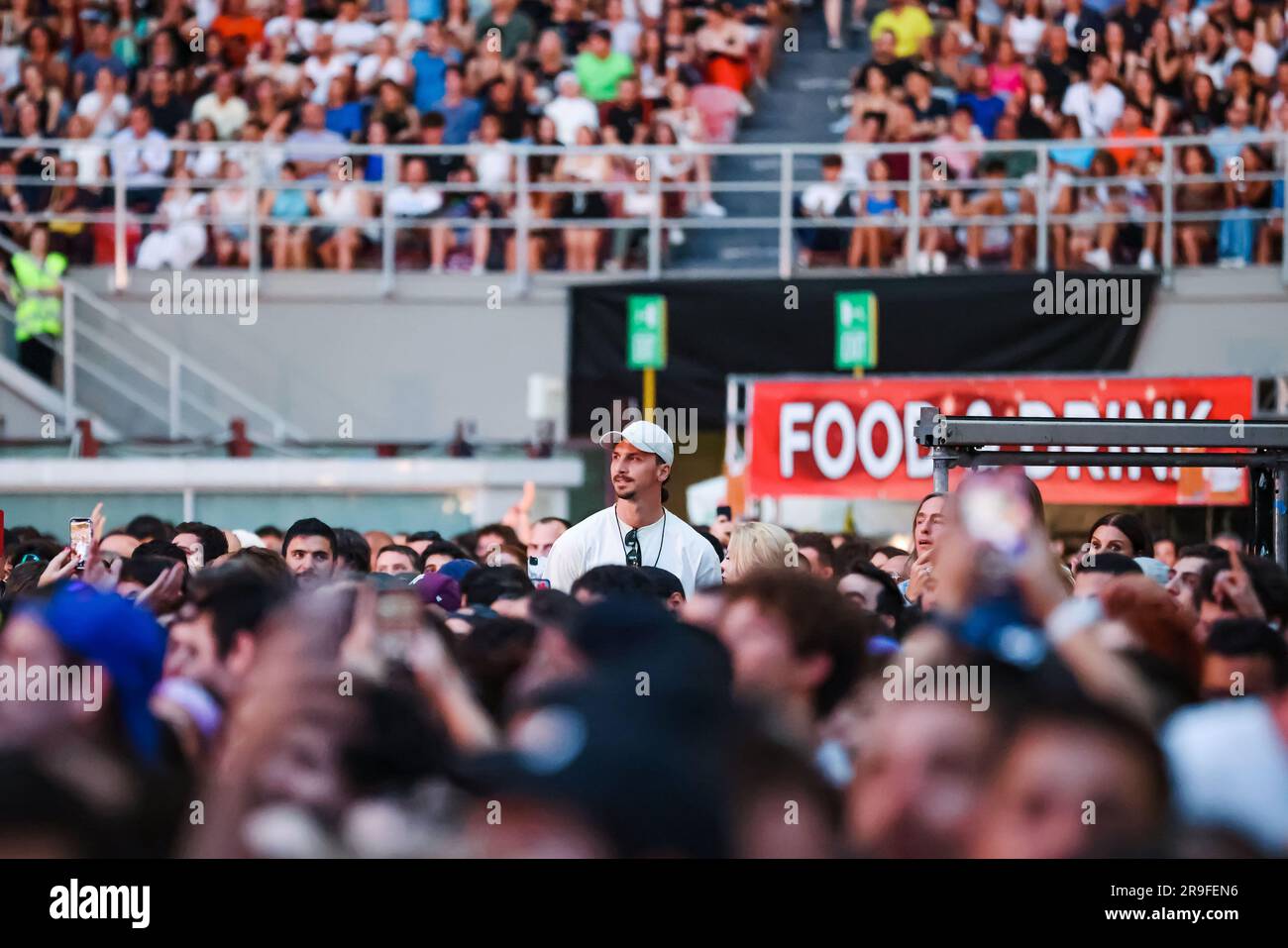 Milano, Italia. 25 giugno 2023. Il calciatore svedese Zlatan Ibrahimovic è stato visto il 25 giugno 2023 a Milano (foto di Alessandro Bremec/NurPhoto) credito: NurPhoto SRL/Alamy Live News Foto Stock