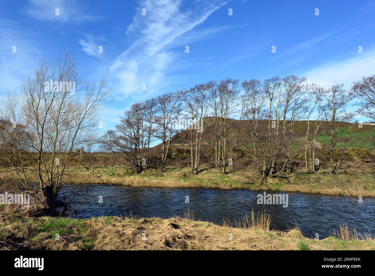 Afon Ystwyth a sud di Aberystwyth, Ceredigion, Galles, Regno Unito Foto Stock