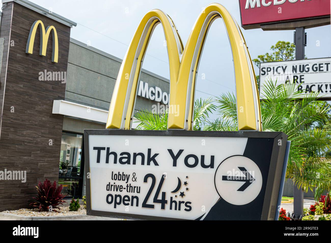 Sanford Florida, McDonald's Restaurant, fast food, archi dorati 24 ore su 24 Foto Stock