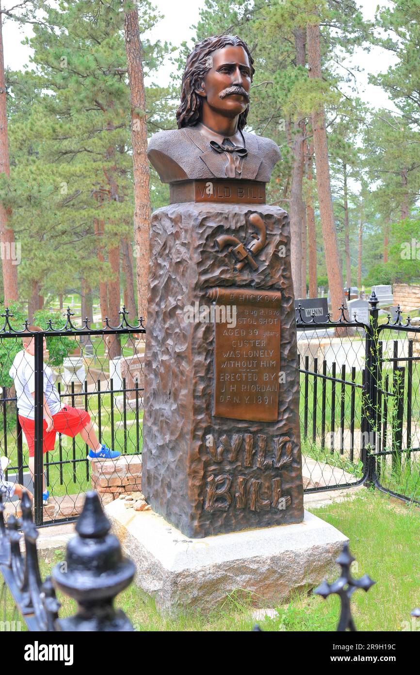 La tomba di Wild Bill Hickok Foto Stock