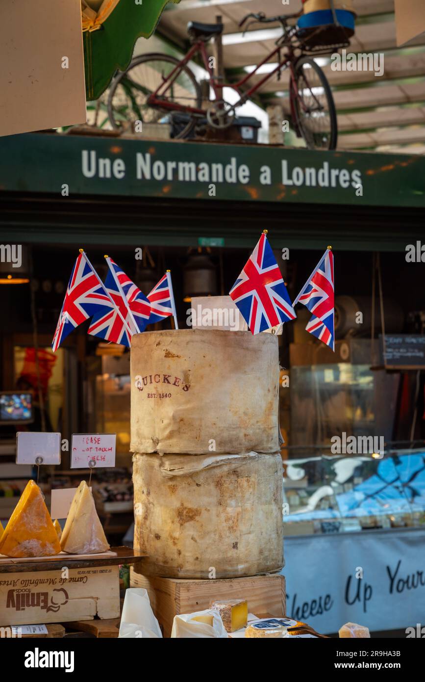borough High Street,cibo fatto in casa,regno unito,take away,bancarelle del mercato,attrazioni di londra,london bridge,attrazione di londra,londra,londra UK,1756,borough, Foto Stock