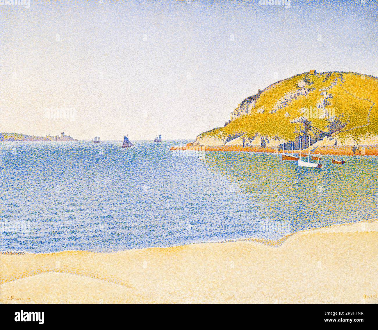 Paul Signac, Porto di Saint Cast, paesaggio dipinto ad olio su tela, 1890 Foto Stock