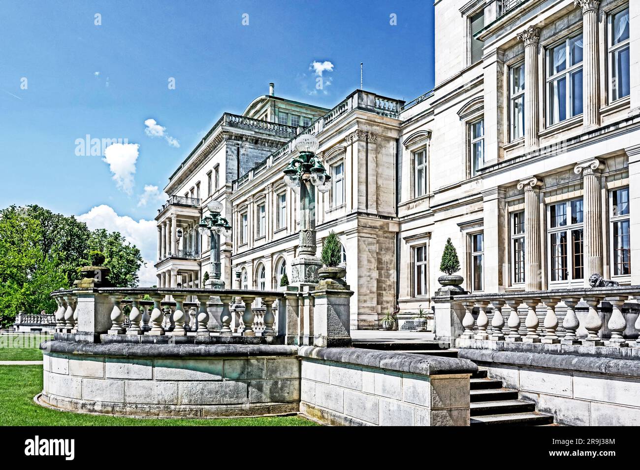 Essen: Villa Huegel (Ruhrgebiet, Nordrhein-Westfalen, Deutschland) Foto Stock