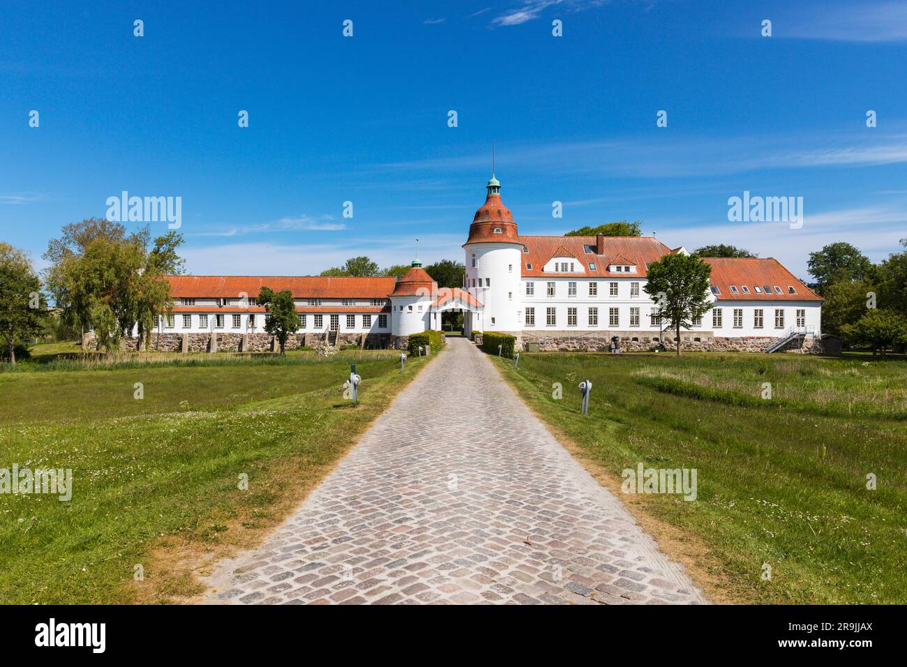 Castello di Nordborg, originario del XII secolo sull'isola di ALS, Danimarca Foto Stock