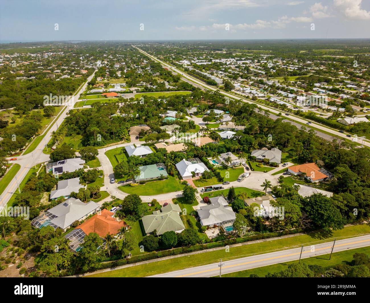 Case di lusso a Hobe Sound Florida intorno al 2023 Foto Stock