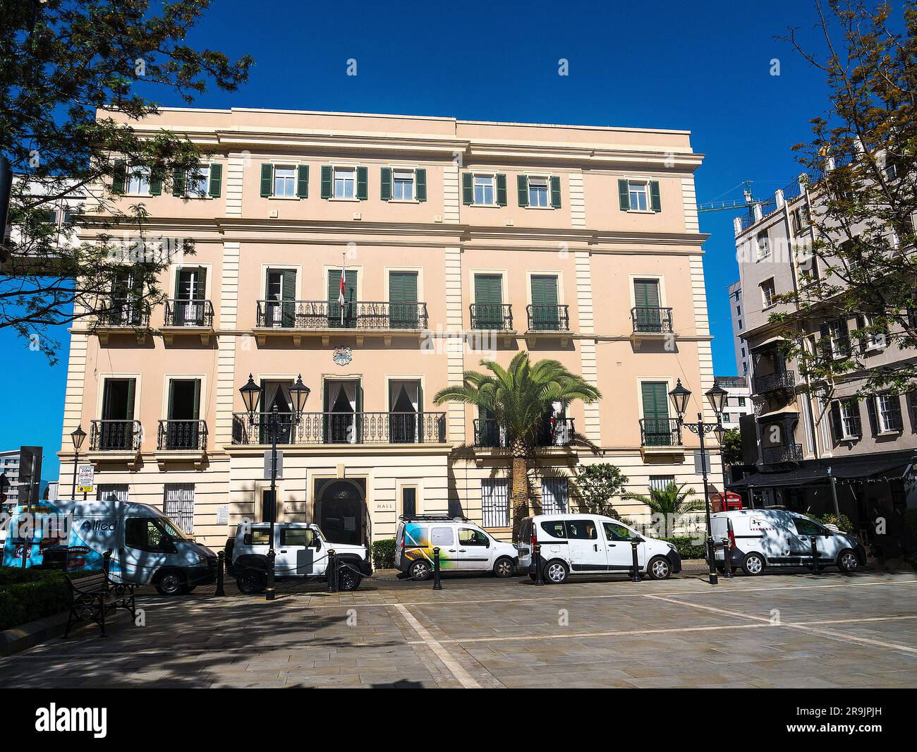 Municipio sulla Rocca di Gibilterra Foto Stock Municipio sulla Rocca di Gibilterra Foto Stock