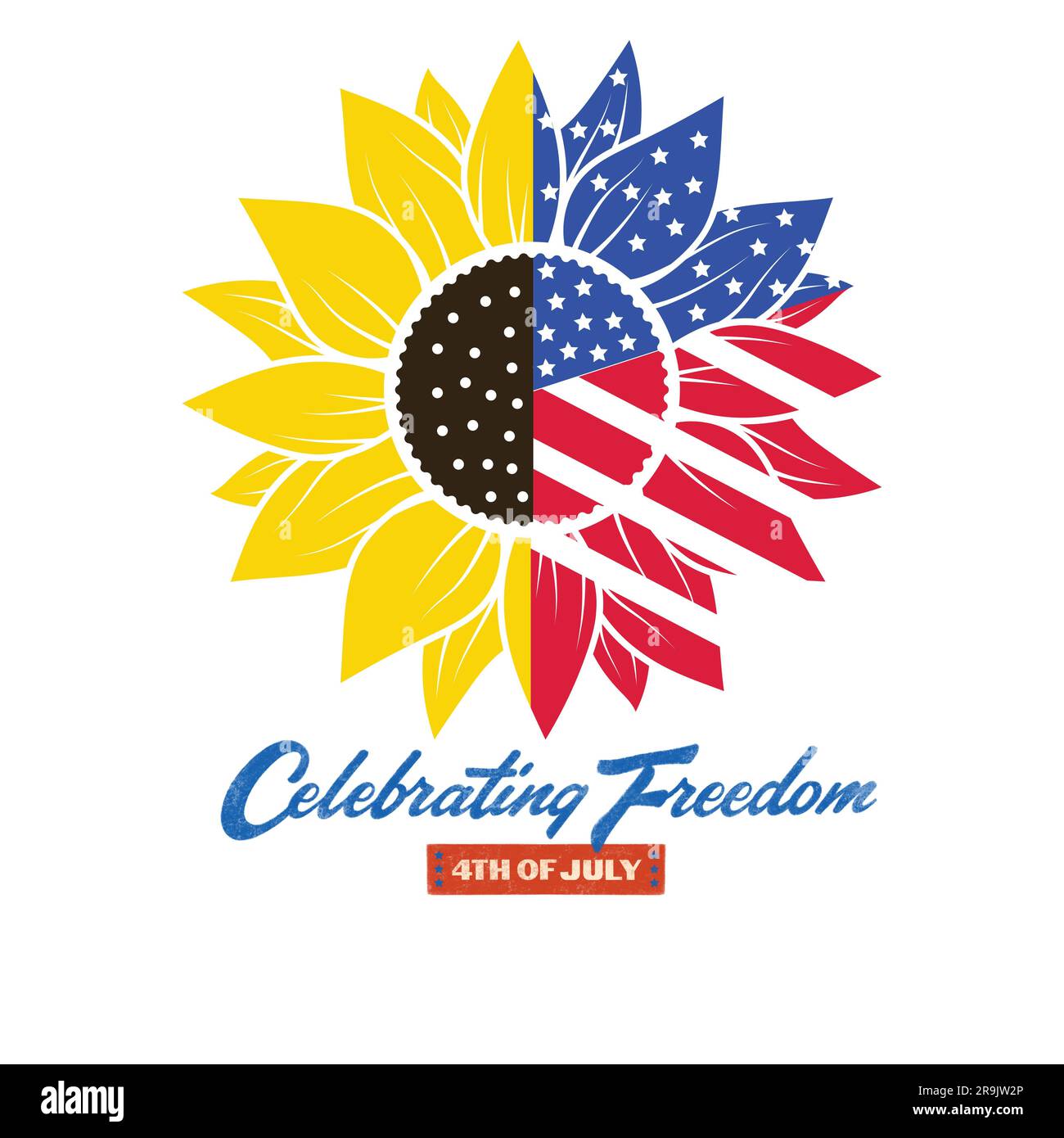 American Pride in piena fioritura che celebra il giorno dell'indipendenza negli Stati Uniti Foto Stock