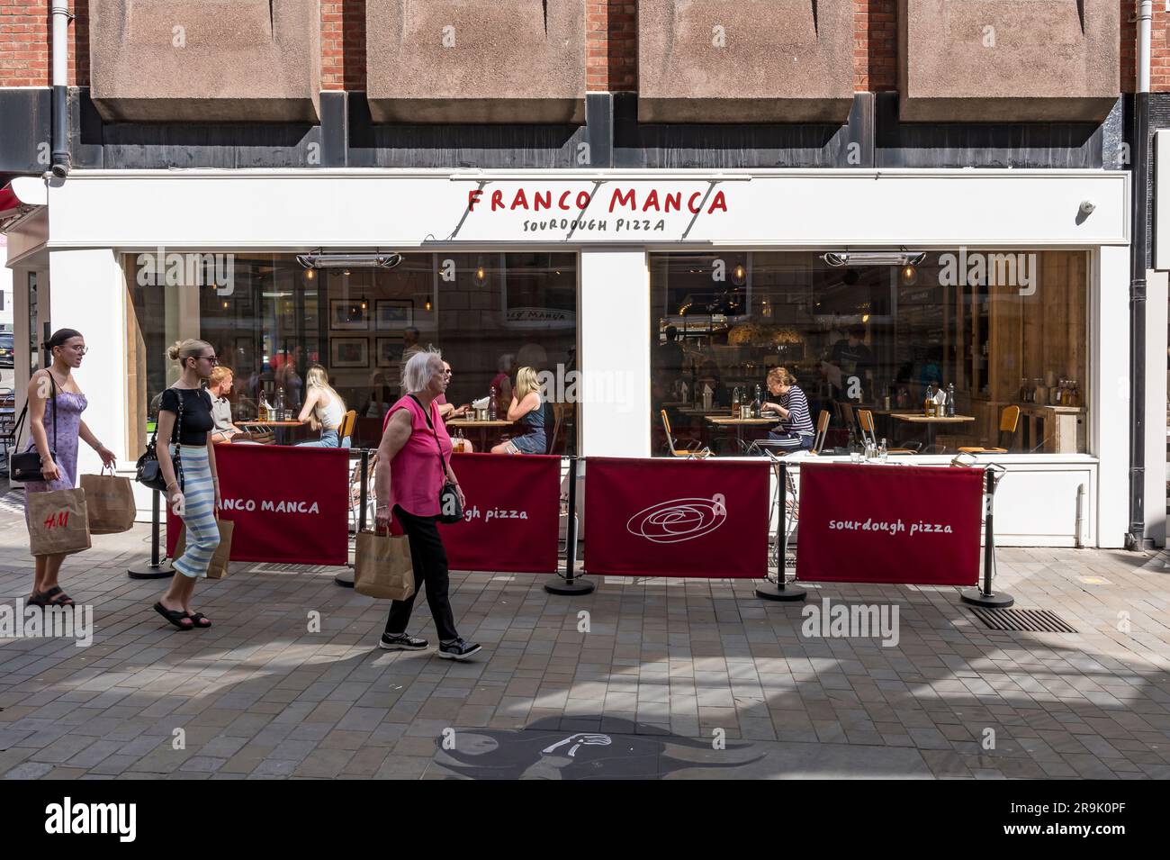 Franco manca Sourdough Pizza Restaurant, High Street, Lincoln City, Lincolnshire, Inghilterra, REGNO UNITO Foto Stock