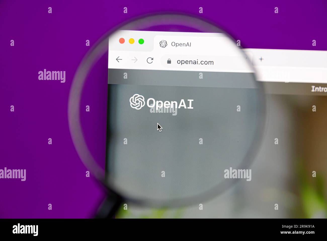 Ostersund, Svezia - 1 febbraio 2023: Sito Web OpenAI api su schermo di un computer. OpenAI è un laboratorio americano di ricerca sull'intelligenza artificiale. Foto Stock