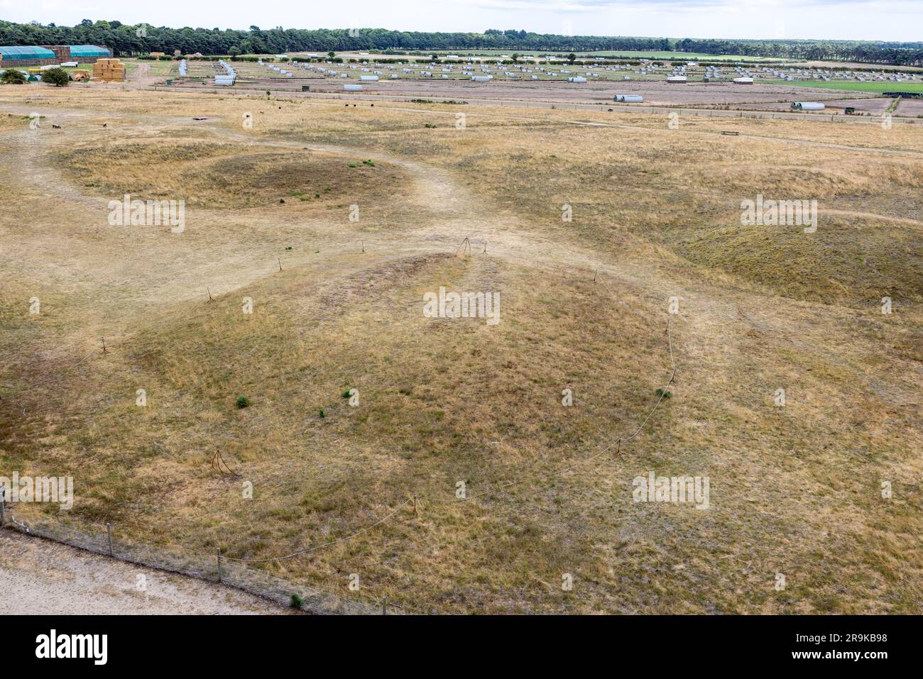 Sepoltura di una nave vichinga a Sutton Hoo Foto Stock