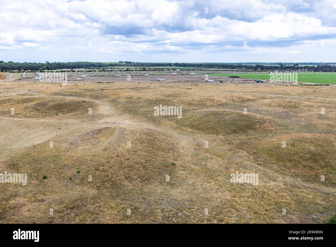 Sepoltura di una nave vichinga a Sutton Hoo Foto Stock