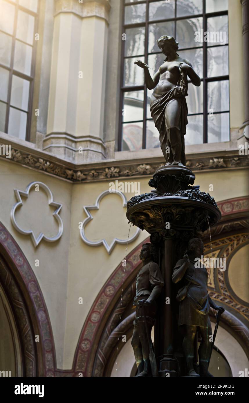 "Donaunixenbrunnen" Foto Stock