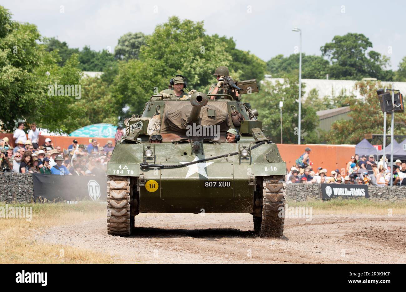 M18 Hellcat Tank Destroyer a carrello per motori a pistola da 76 mm M18 o M18 GMC. Tankfest 23, Bovington Regno Unito Foto Stock