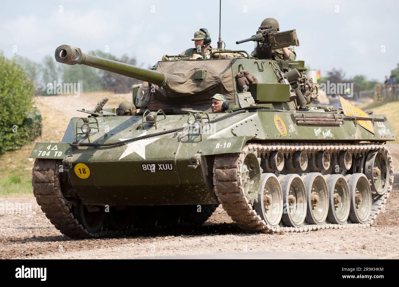 M18 Hellcat Tank Destroyer a carrello per motori a pistola da 76 mm M18 o M18 GMC. Tankfest 23, Bovington Regno Unito Foto Stock