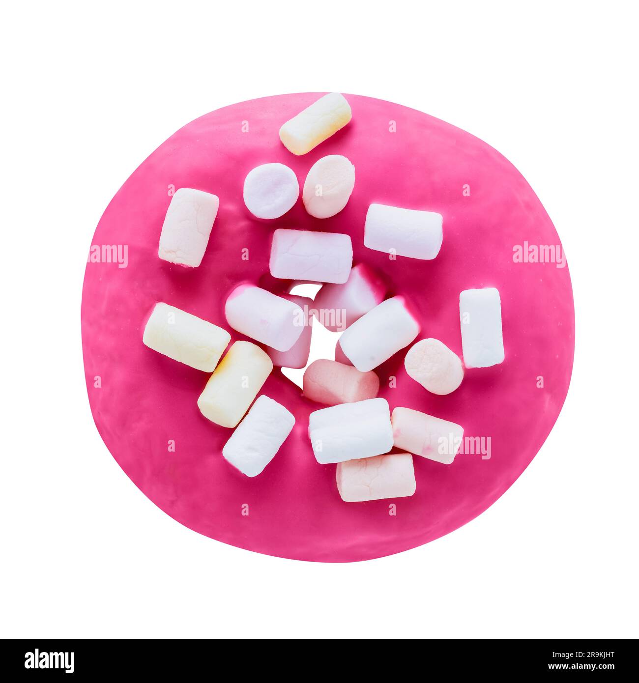 Marshmallow rosa dall'alto Foto stock - Alamy