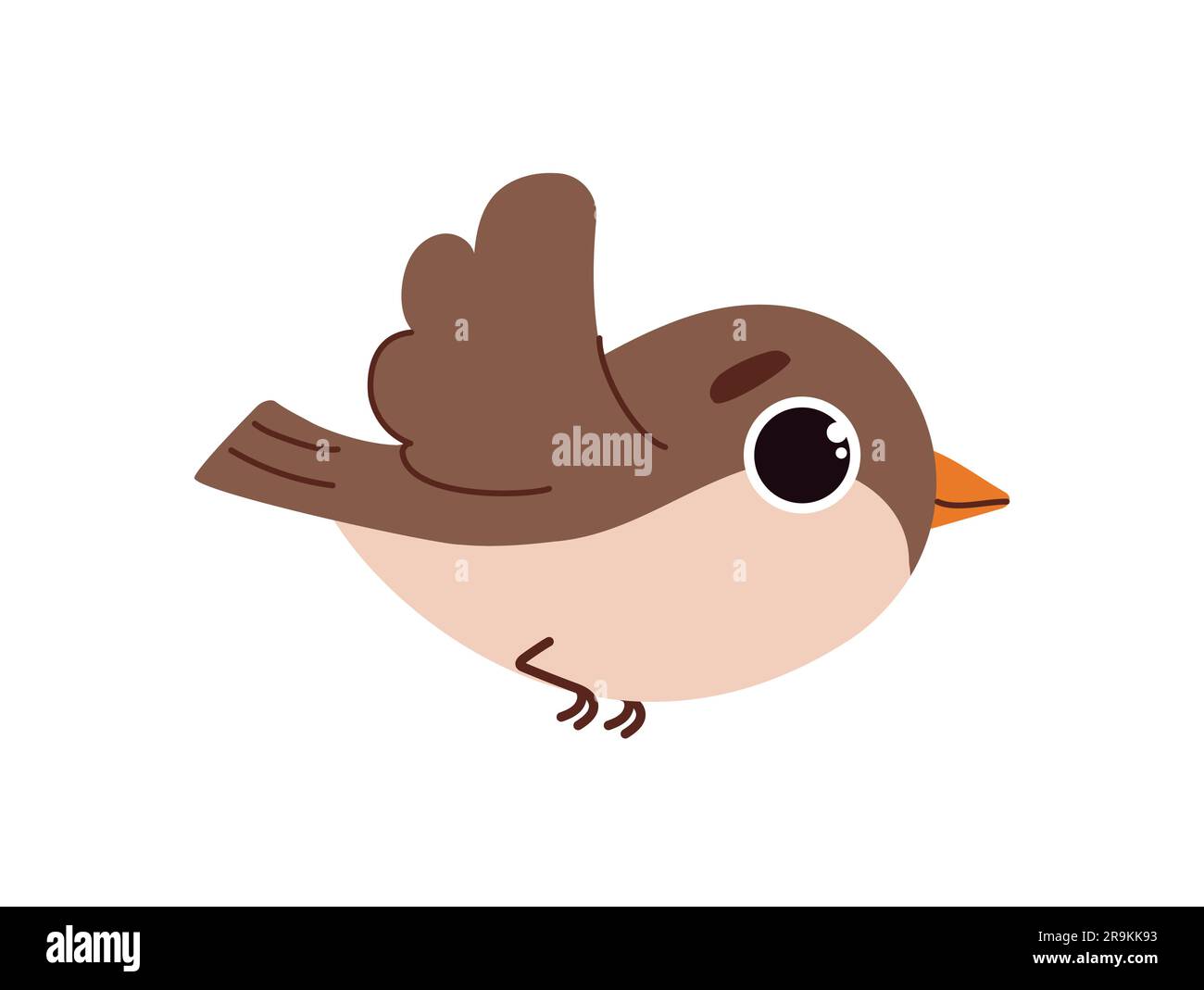 Concetto vettore Forest Brown Bird Illustrazione Vettoriale