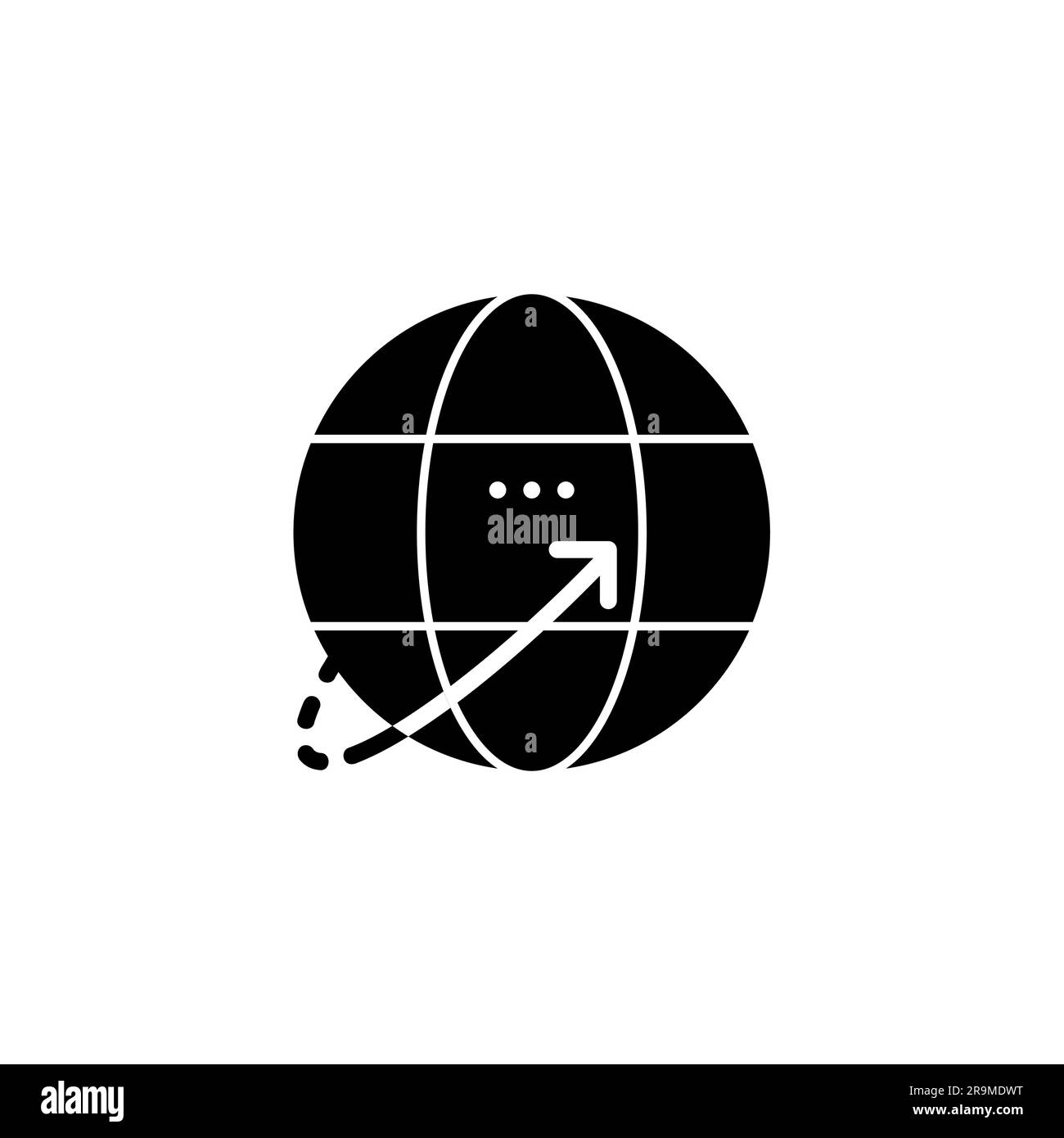 Prospera nel panorama globale degli affari Illustrazione Vettoriale