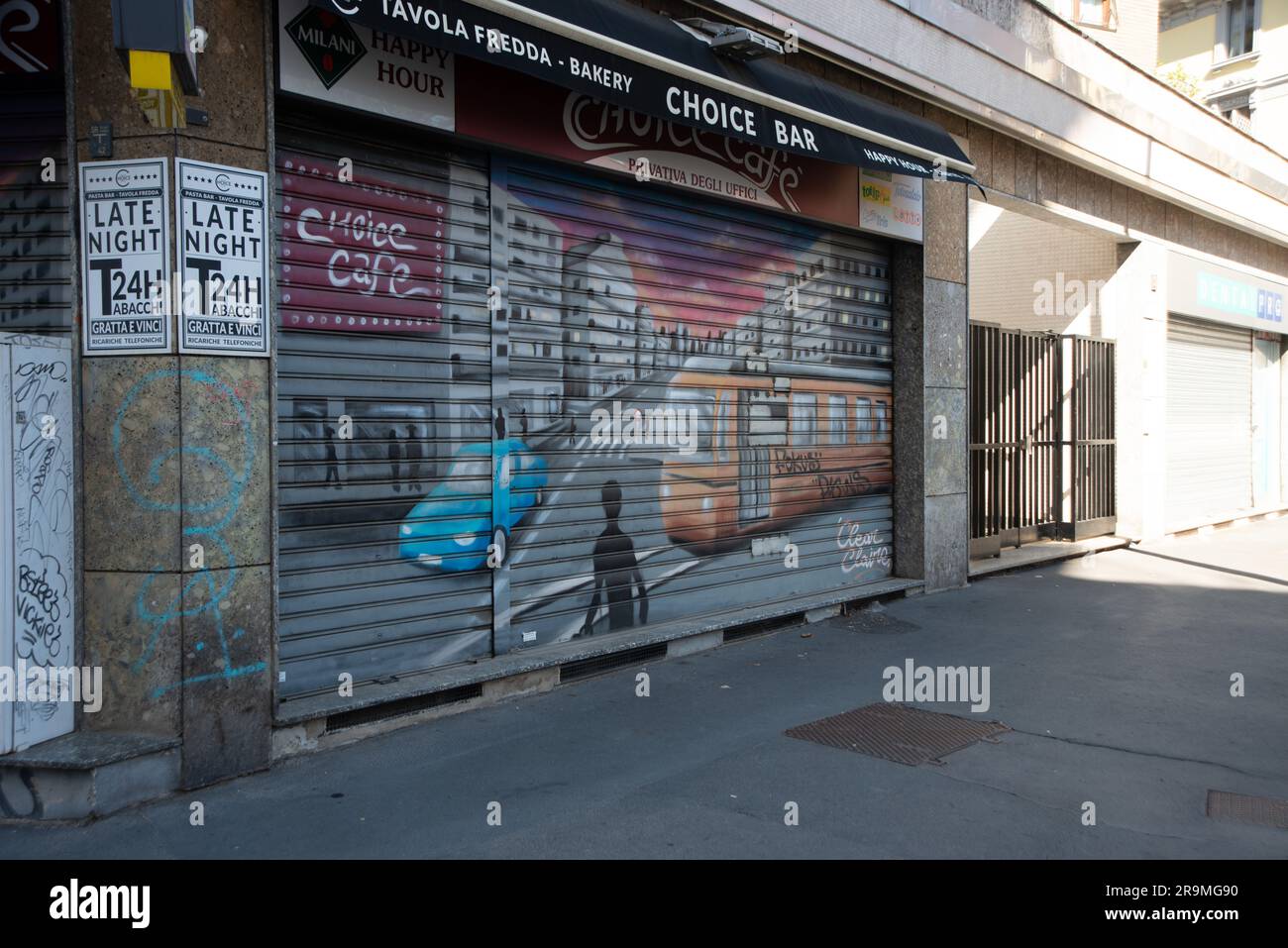 Tavola fredda Bakery Shutter Foto Stock