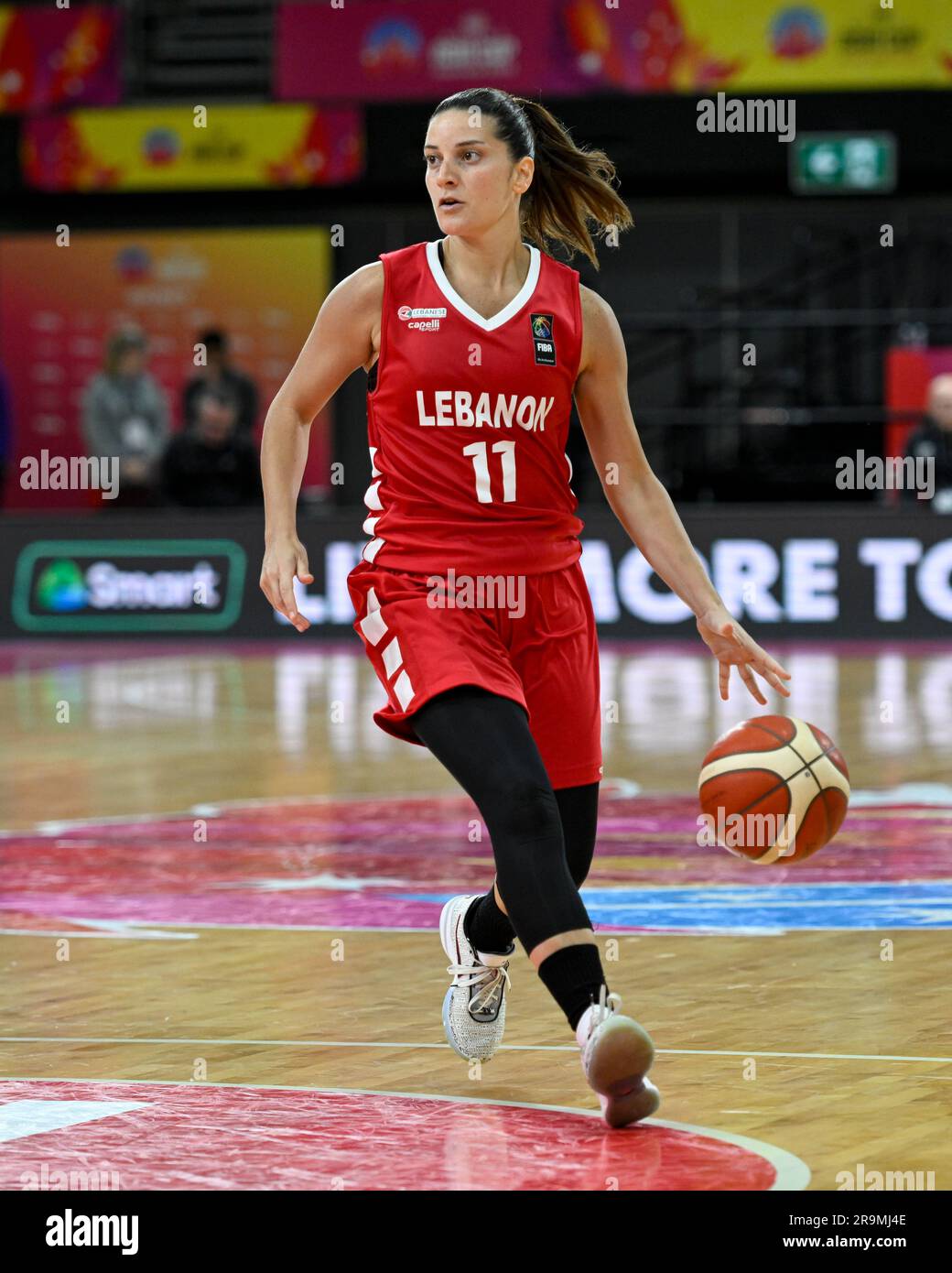 28 giugno 2023; The Quaycenter, Sydney Olympic Park, Sydney, NSW, Australia: FIBA Womens Asia Cup 2023, nuova Zelanda contro Libano; Rebecca Akl del Libano Foto Stock