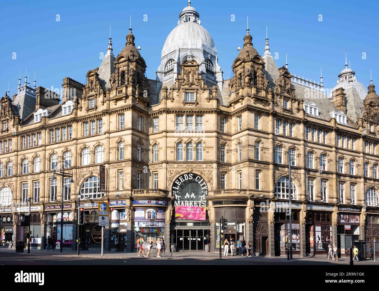 Leeds Kirkgate Market, Vicar Lane, Leeds, West Yorkshire, Inghilterra, REGNO UNITO Foto Stock