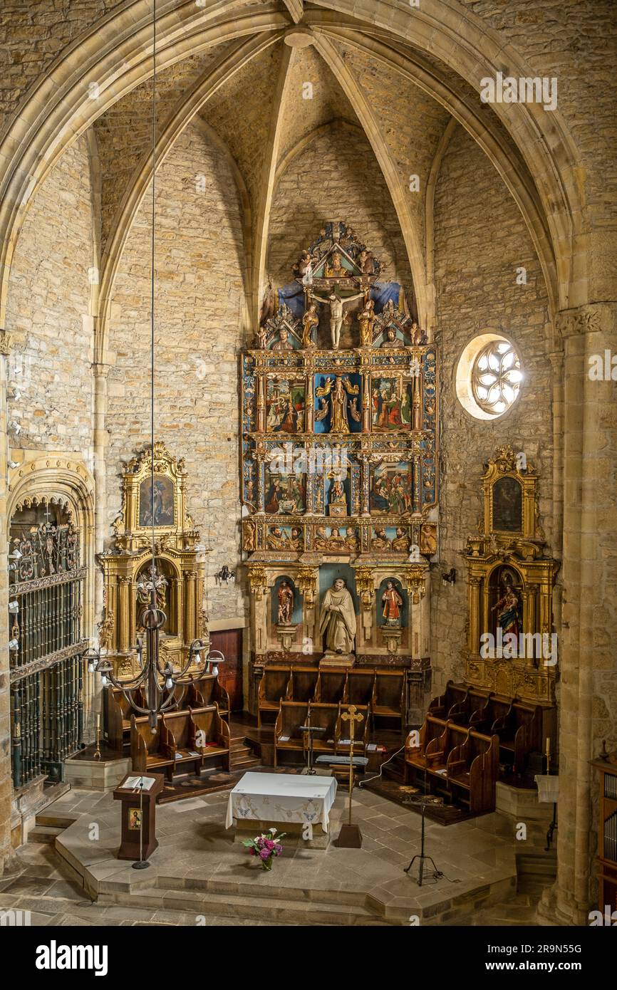 Monastero di Zenarruza sul Camino del Norte, percorso di pellegrinaggio spagnolo a Santiago de Compostela, Ziortza-Bolibar, Paesi Baschi, Spagna Foto Stock