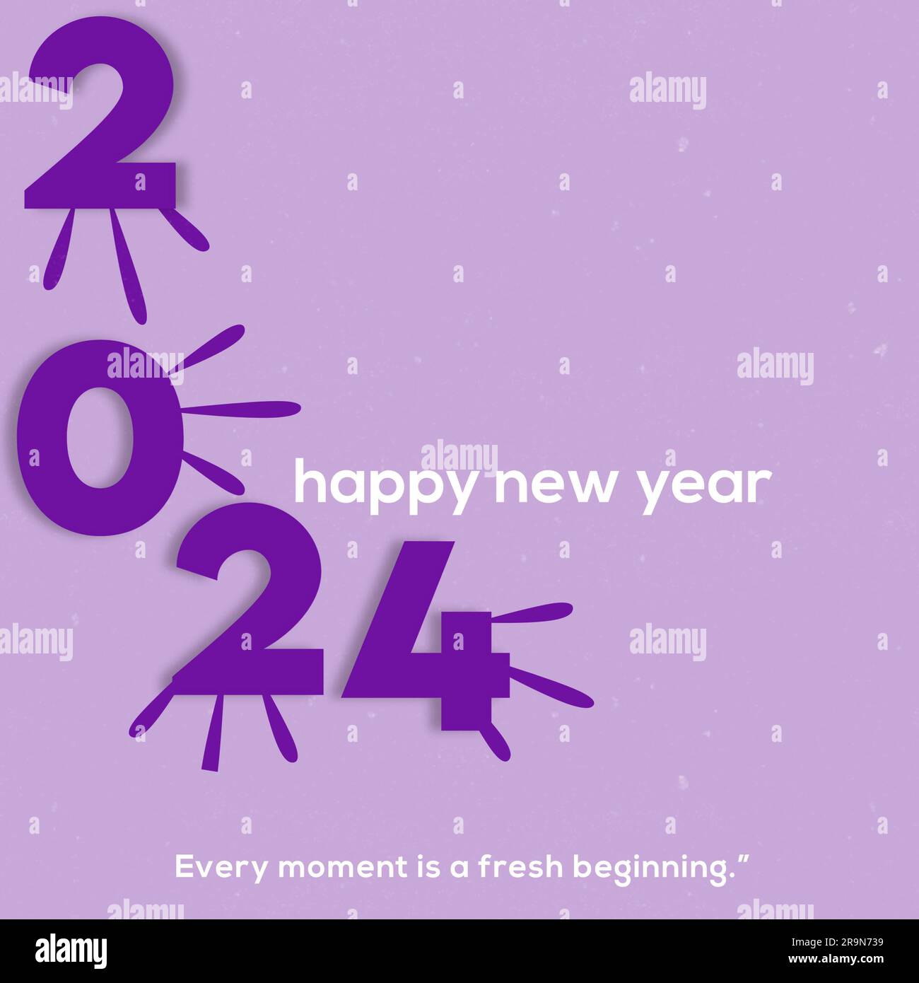download sfondo 2024, sfondo felice anno nuovo, qualità hd, festeggiamenti per il 2024 Foto Stock