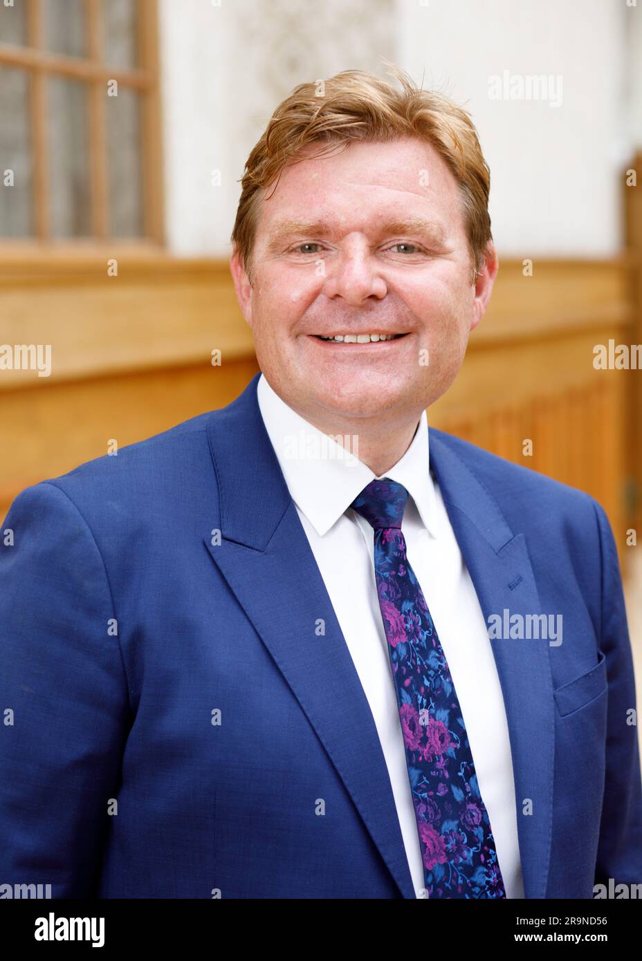 Birmingham Cllr e leader del Birmingham City Council, John Cotton. Cllr Cotton ha sostituito l'ex leader Ian Ward nel maggio 2023. Cllr John Cotton (Lab, Glebe Farm e Tile Cross). Foto Stock