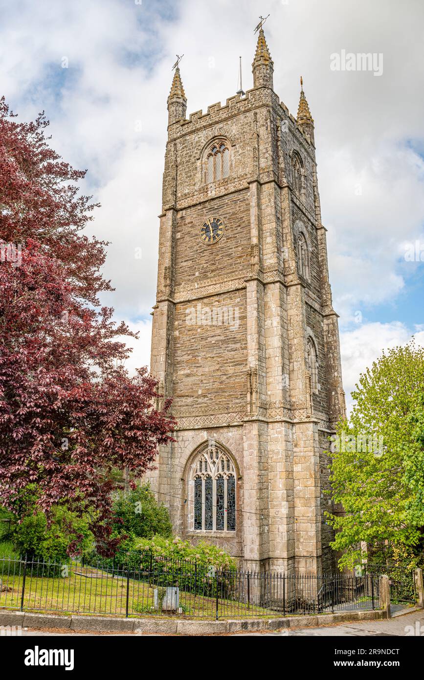 Fowey Parish Church, Cornovaglia, Inghilterra, Regno Unito Foto Stock