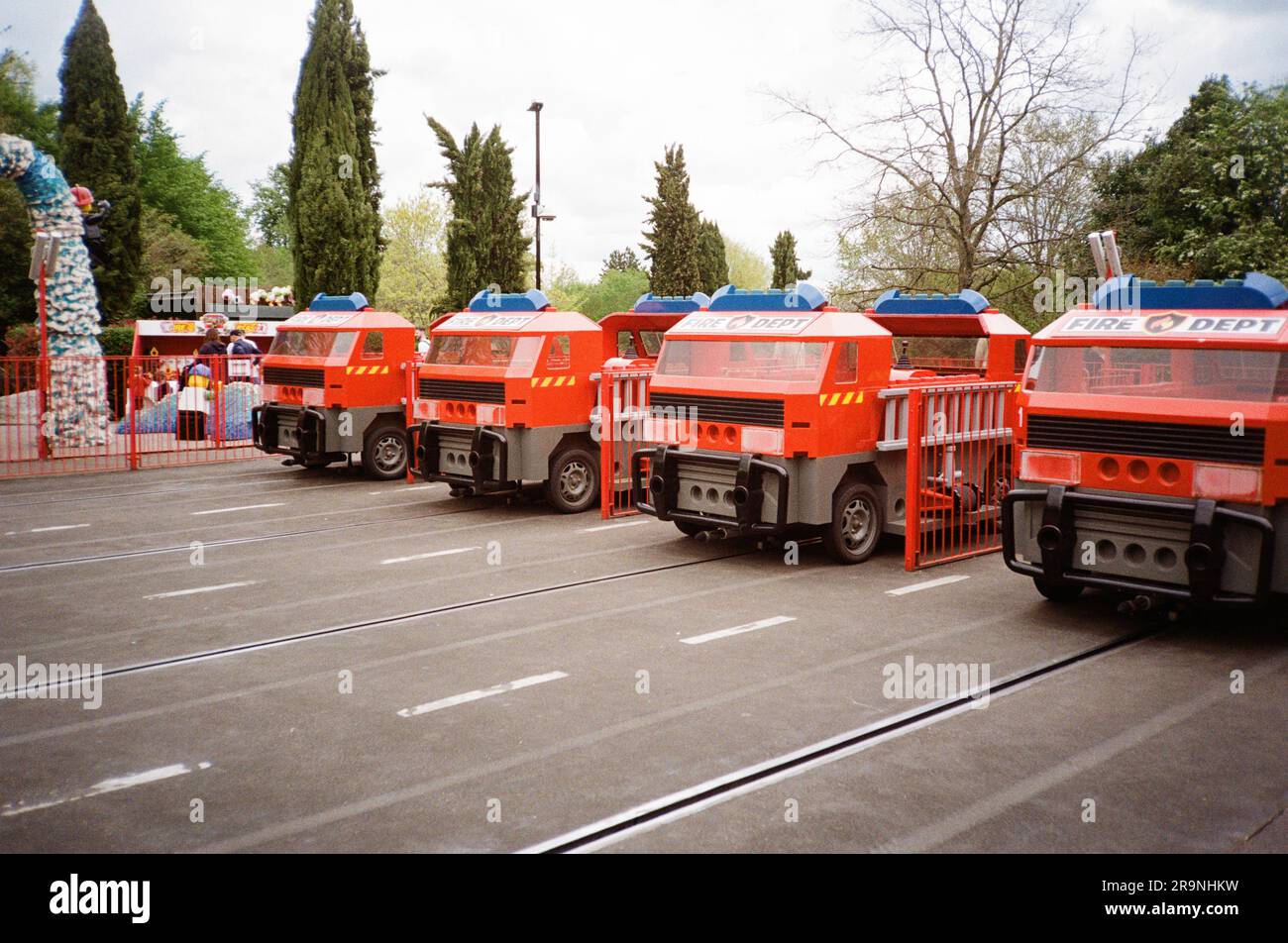 Fire Academy ride a Legoland Windsor, Londra, Inghilterra, Regno Unito. Foto Stock