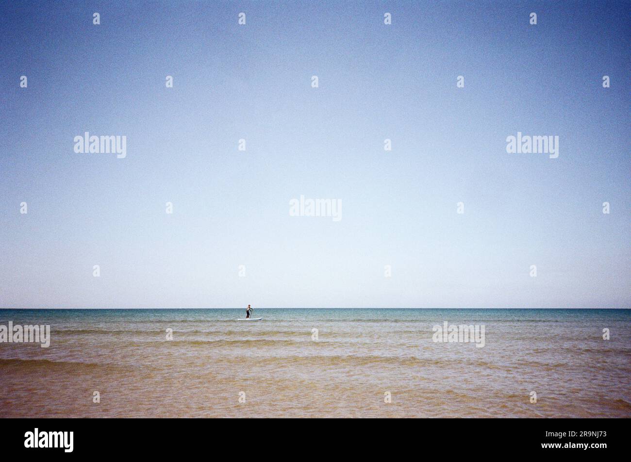 Verso ovest ho! Spiaggia , North Devon, Inghilterra, Regno Unito. Foto Stock