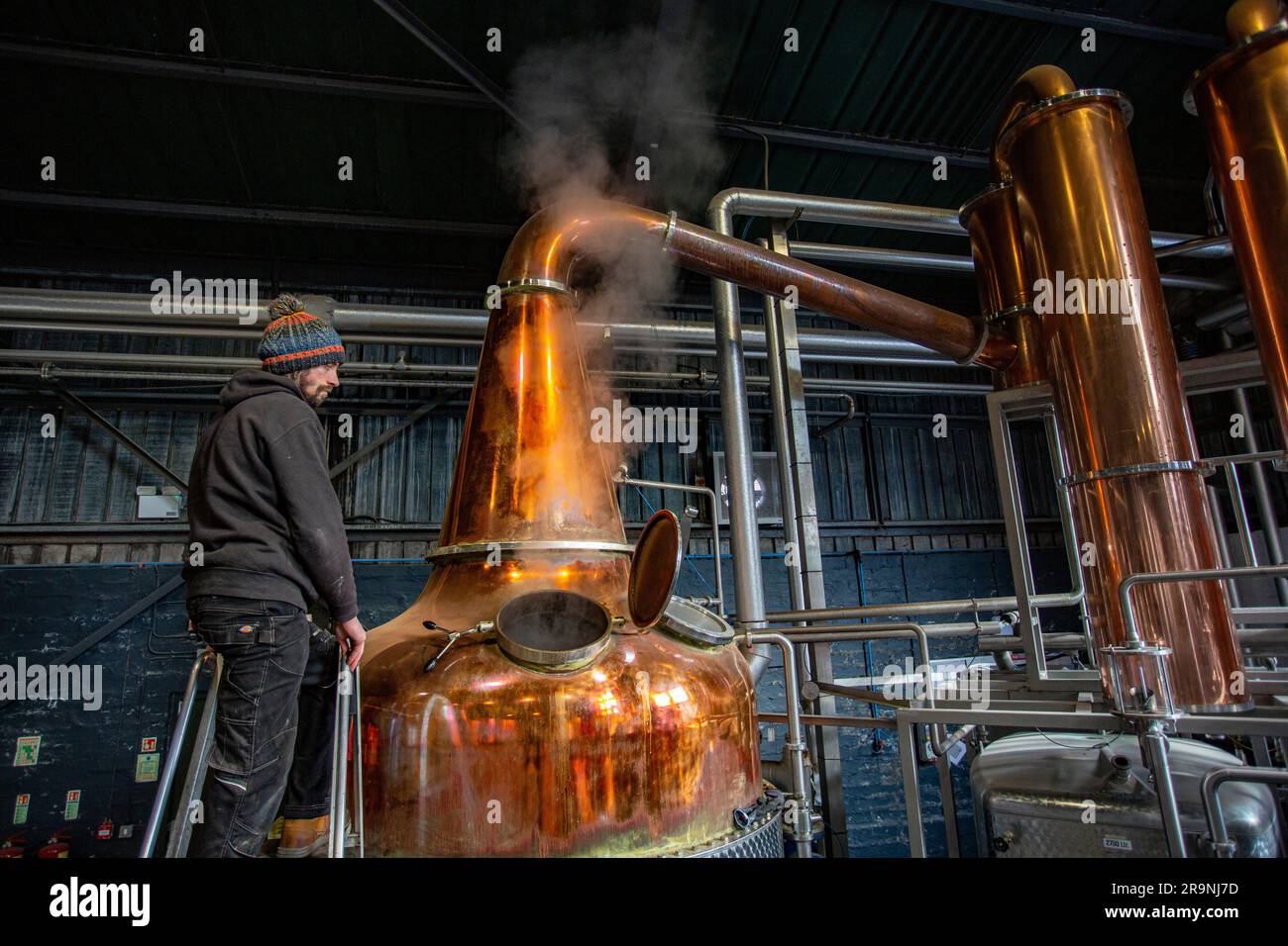 Distilleria Arbikie in Scozia. Foto Stock