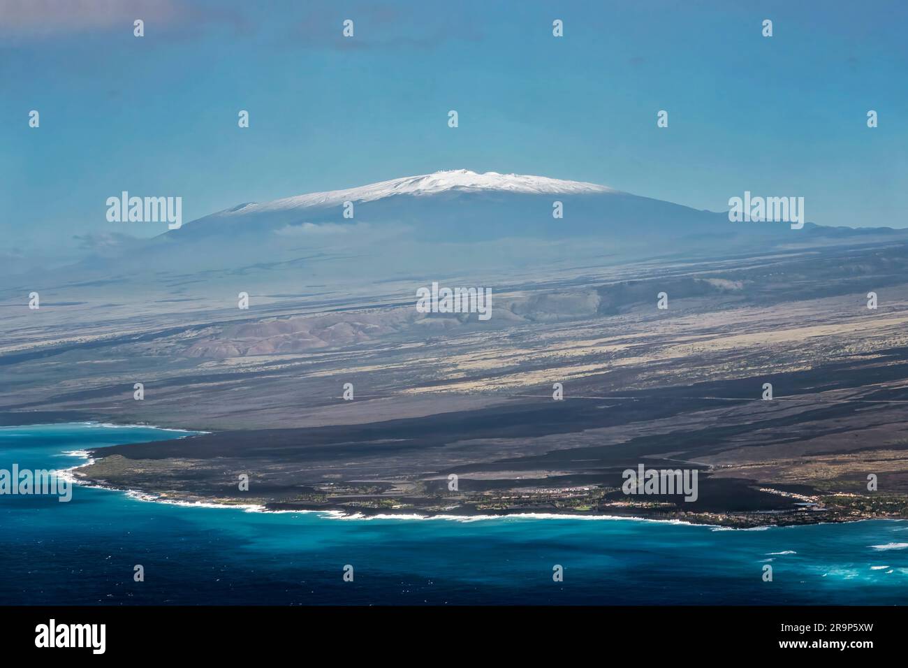 Mauna Kea con la neve. Hawaii, la Big Island Foto Stock