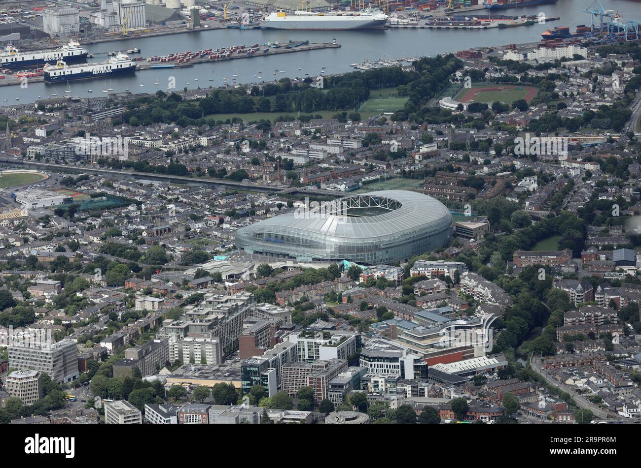 L'Aviva Stadium di Dublino. Sede dell'Irish International Rugby Union. Foto Stock