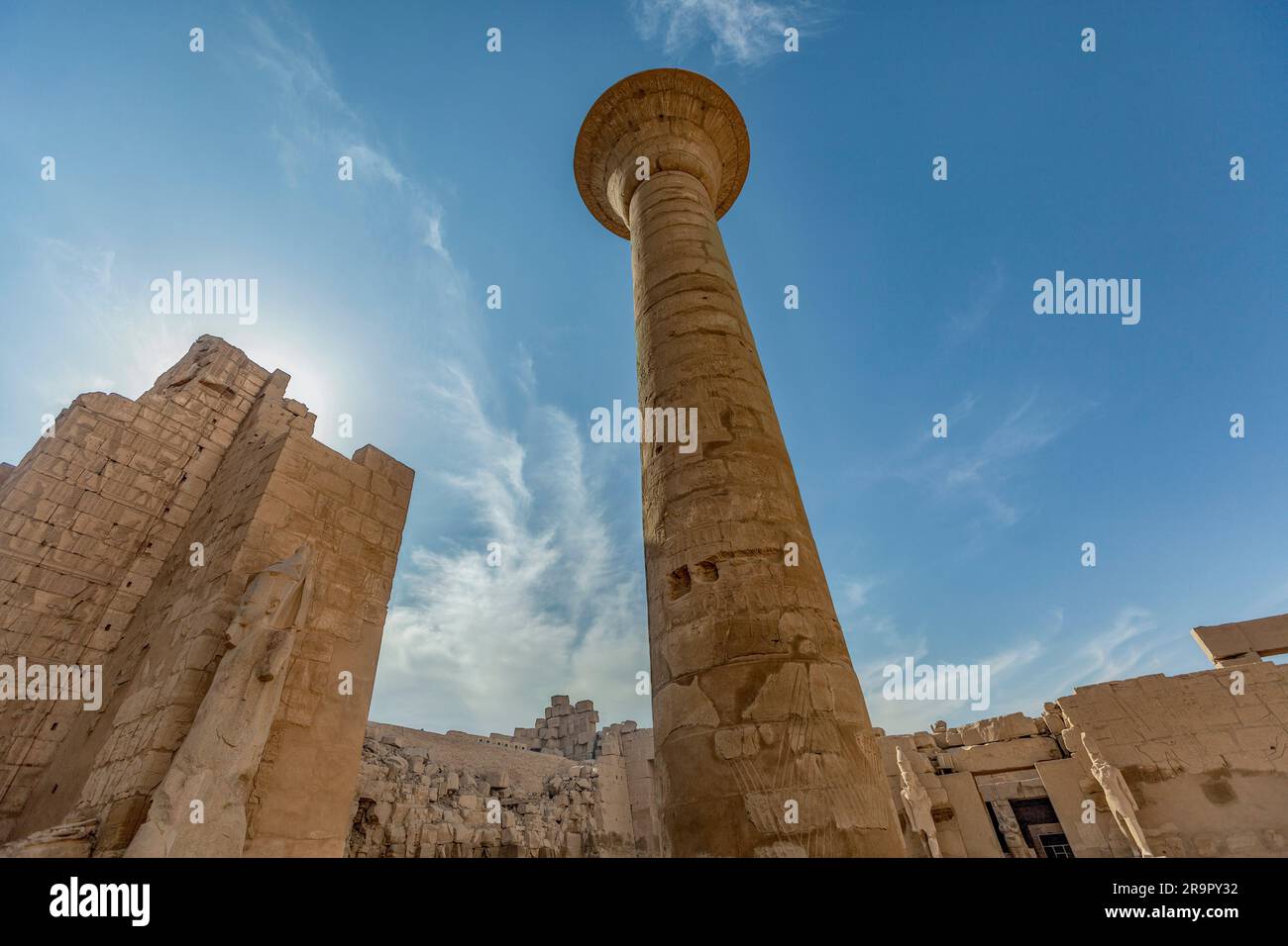 Great Court a Karnak, Luxor Foto Stock