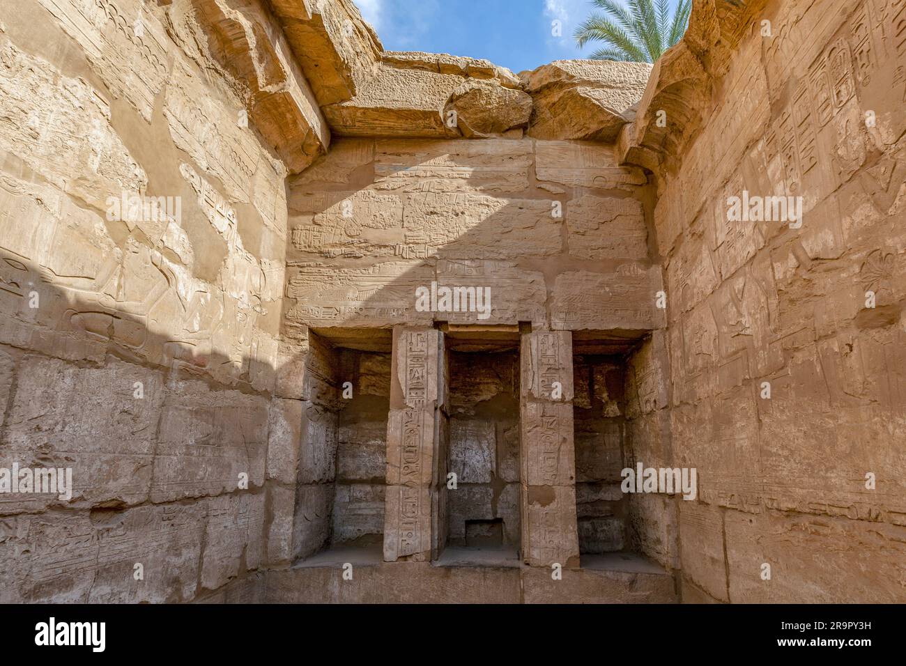 Camera alla grande Corte, Karnak, Luxor Foto Stock