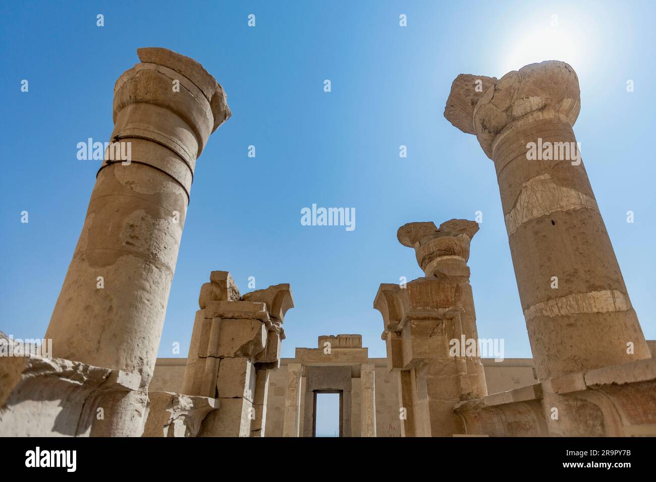 Tempio di Hatshepsut, Deir al-Bahri, Valle dei Re, Luxor, Egitto Foto Stock