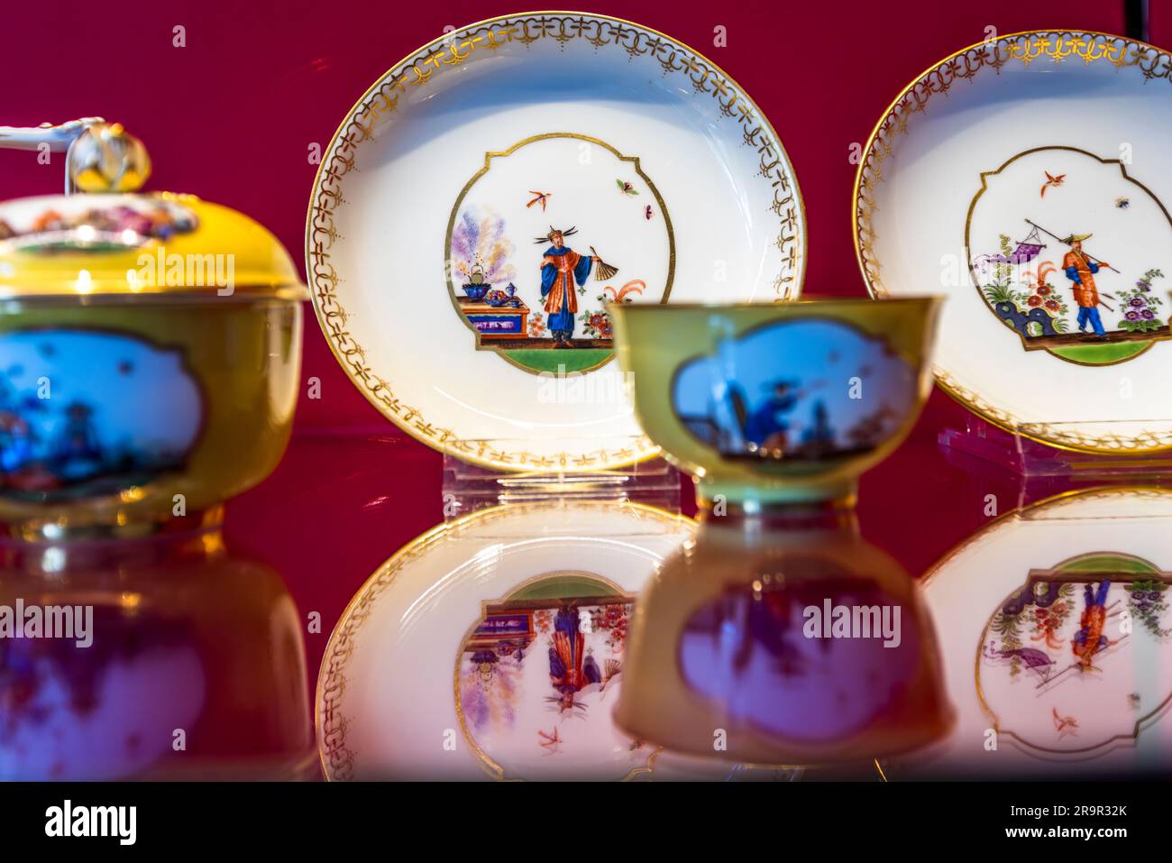 Museo della porcellana presso la Fondazione della porcellana Meissen, Germania Foto Stock
