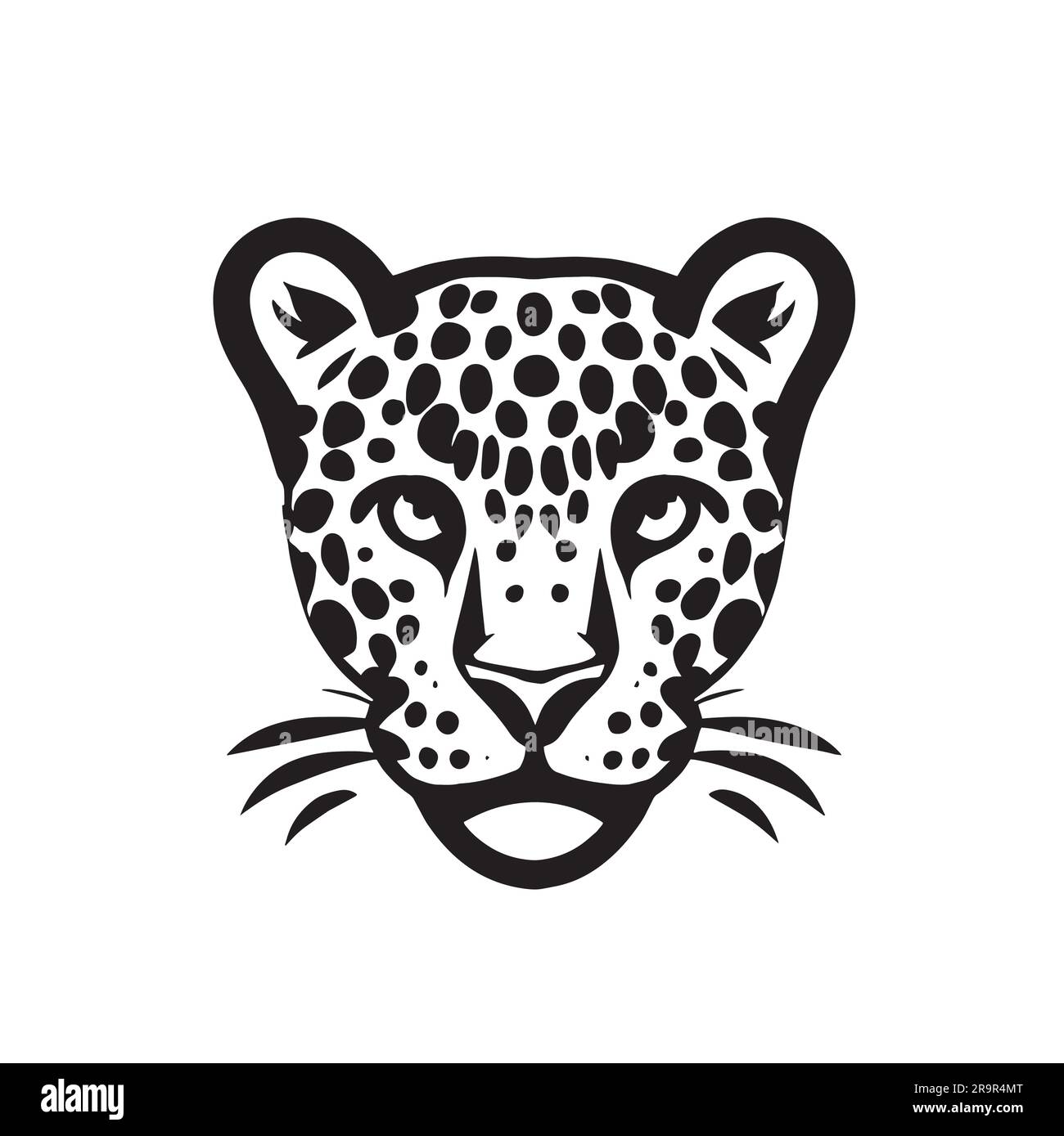 illustrazione del logo jaguar su sfondo bianco Illustrazione Vettoriale