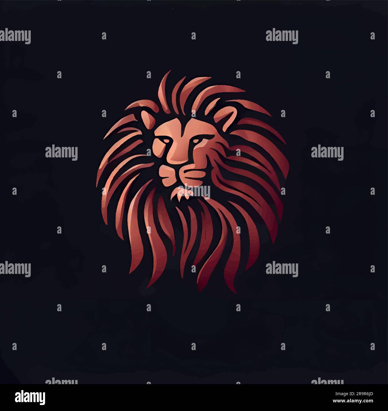 illustrazione del logo lion per i punti vendita Illustrazione Vettoriale