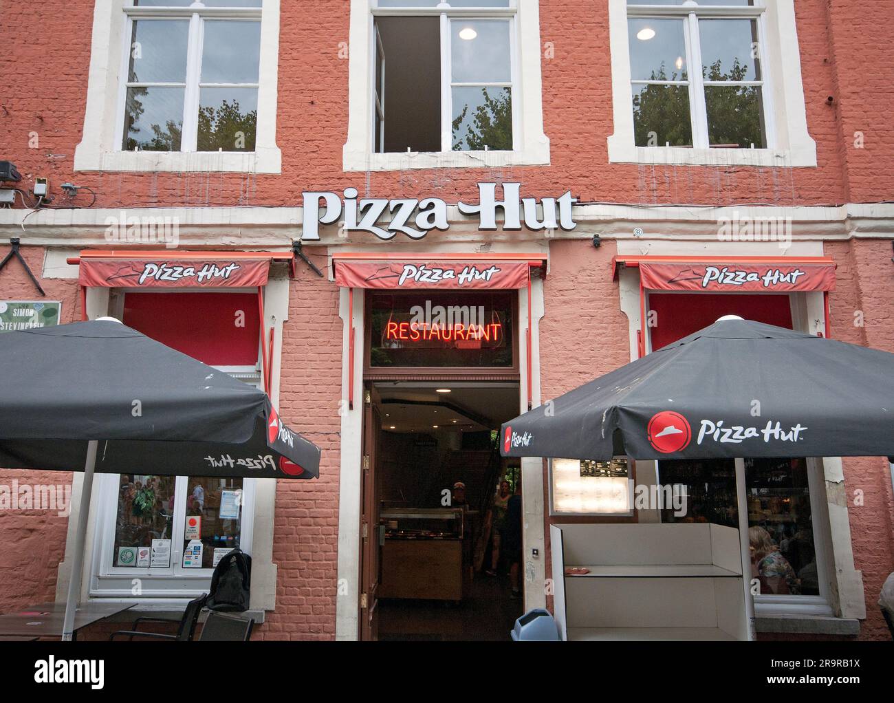 Ristorante Pizza Hut a Bruges, Fiandre, Belgio Foto Stock