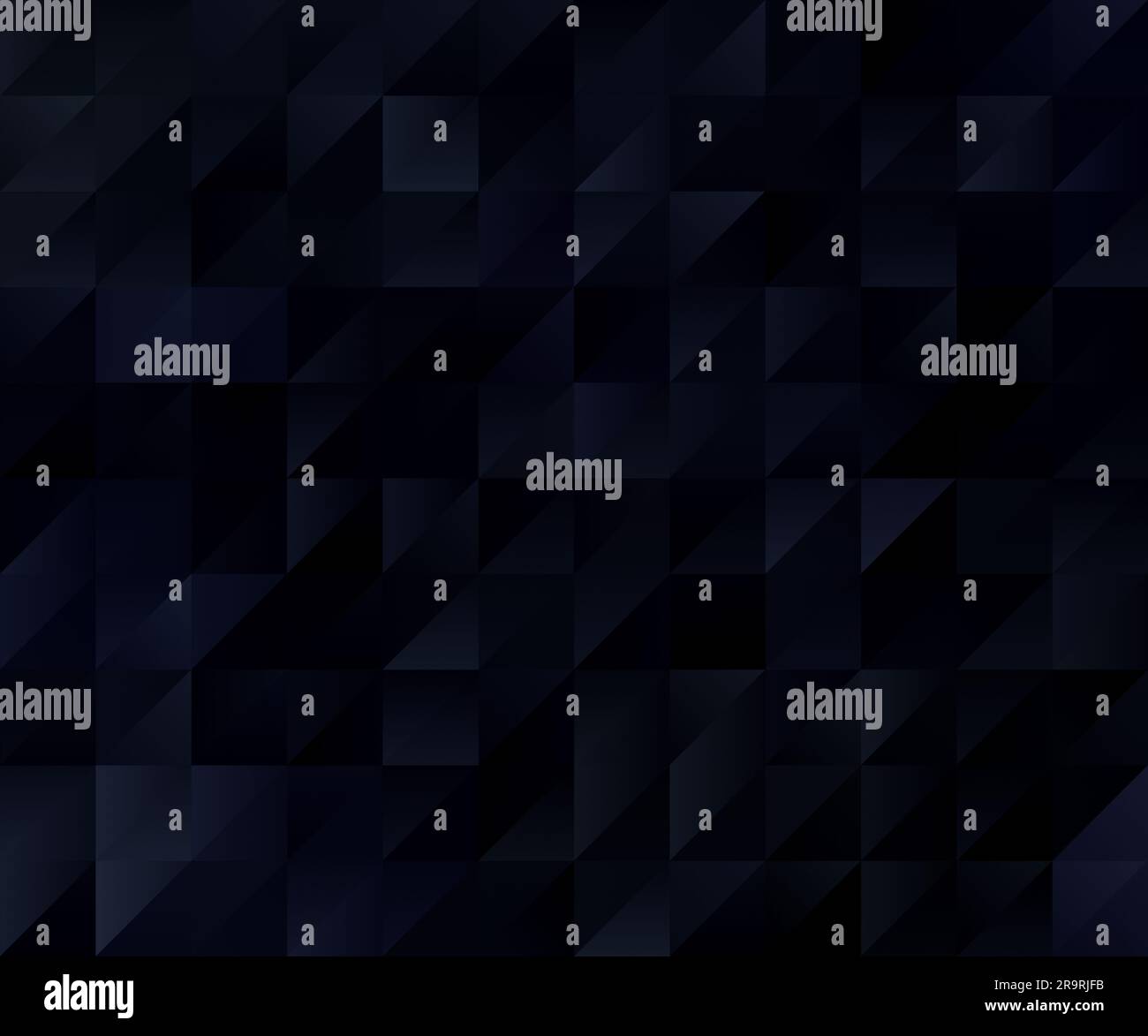 Sfondo astratto composto da numerosi triangoli grigio scuro, blu e nero. Sfondo a forma triangolare geometrica full frame ad alta risoluzione con spazio di copia Foto Stock