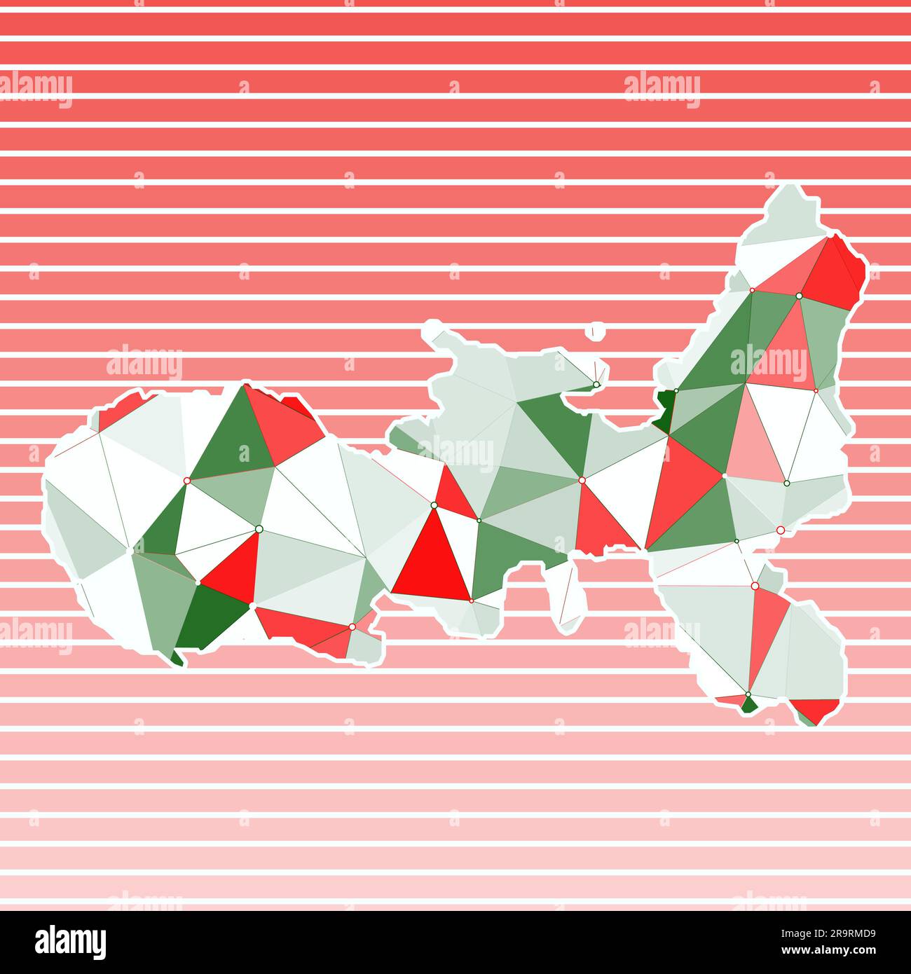Illustrazione vettoriale Elba. Design Elba su sfondo a righe sfumate. Tecnologia, Internet, rete, concetto di telecomunicazione. Illustrazione Vettoriale