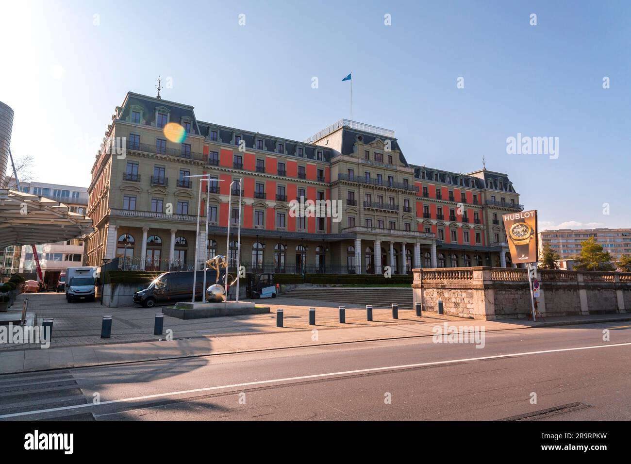 Ginevra, Svizzera - 25 marzo 2022: Il Palais Wilson è l'attuale sede dell'Ufficio dell'alto Commissario delle Nazioni Unite per l'impianto umano Foto Stock