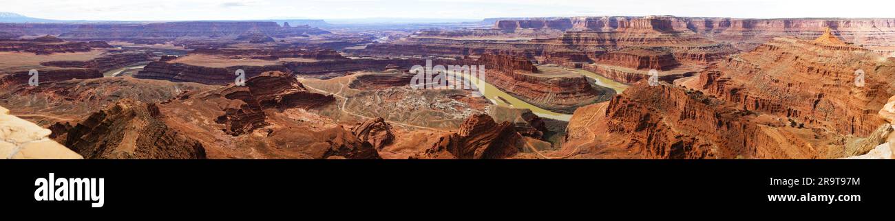 Vista aerea del canyon, Dead Horse Point Park, Utah, USA Foto Stock