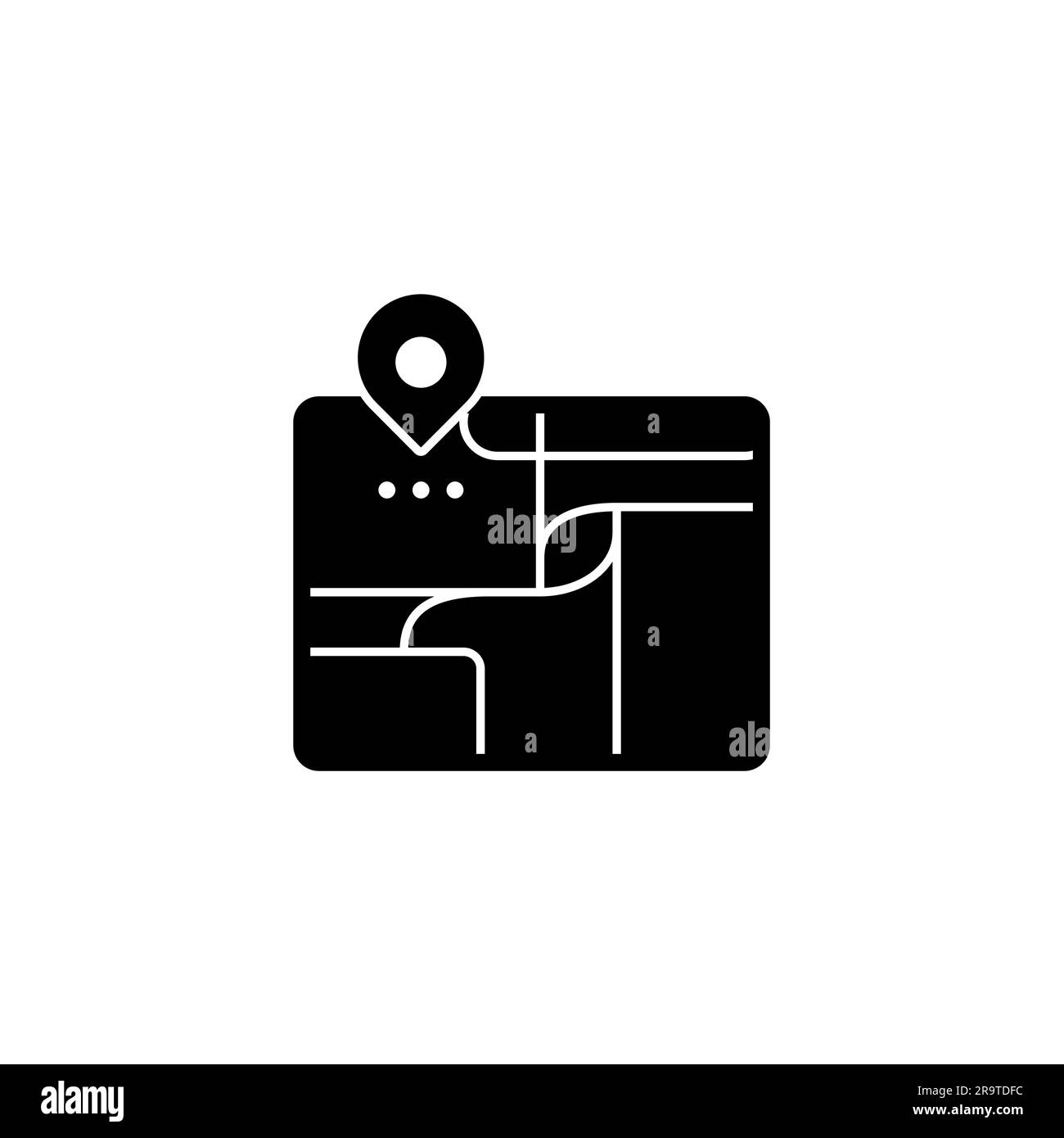 Individuazione degli indirizzi con precisione su una mappa di posizione Illustrazione Vettoriale