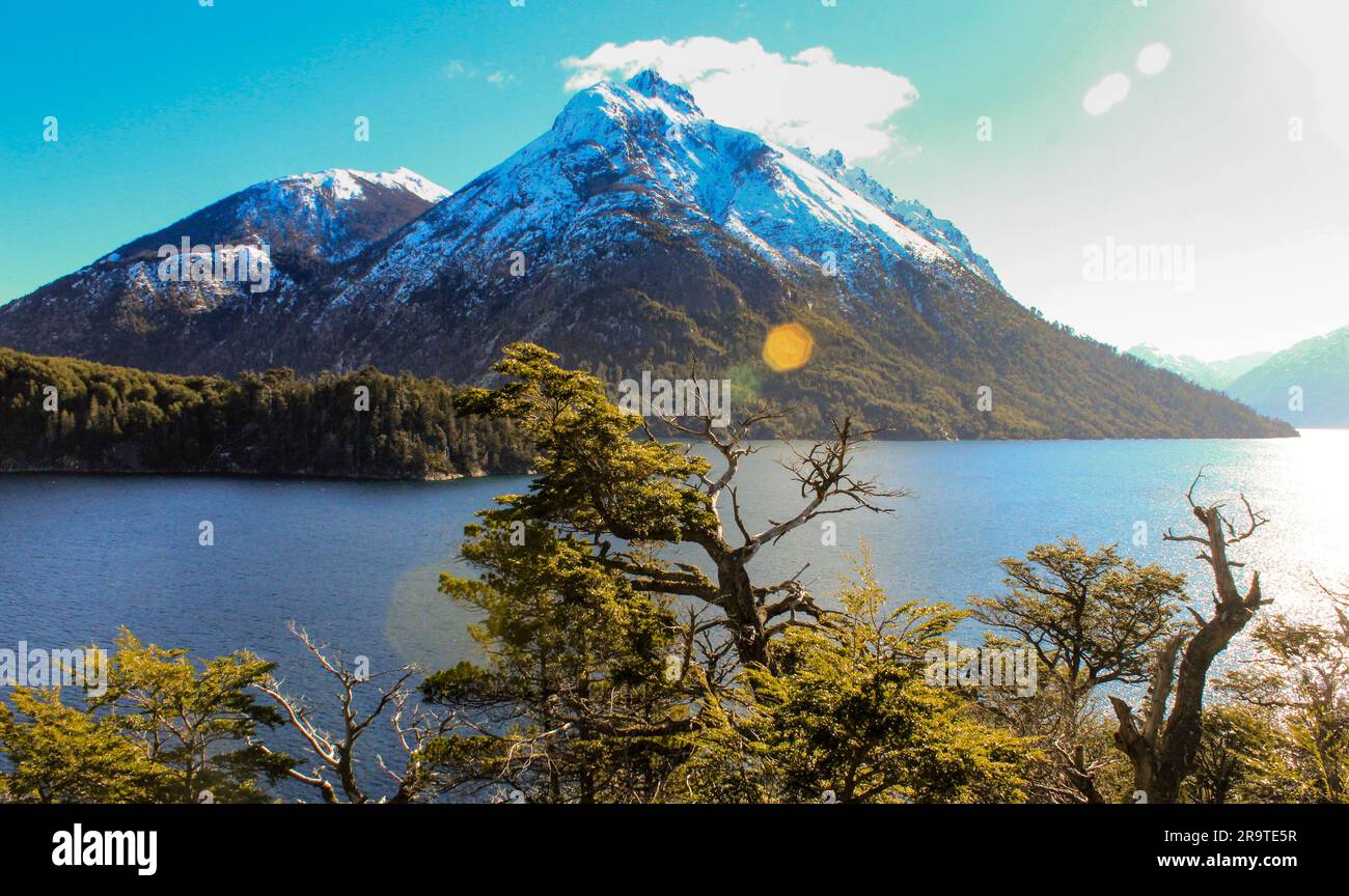 Lago Nahuel Huapi, regione di Bariloche, Argentina Foto Stock