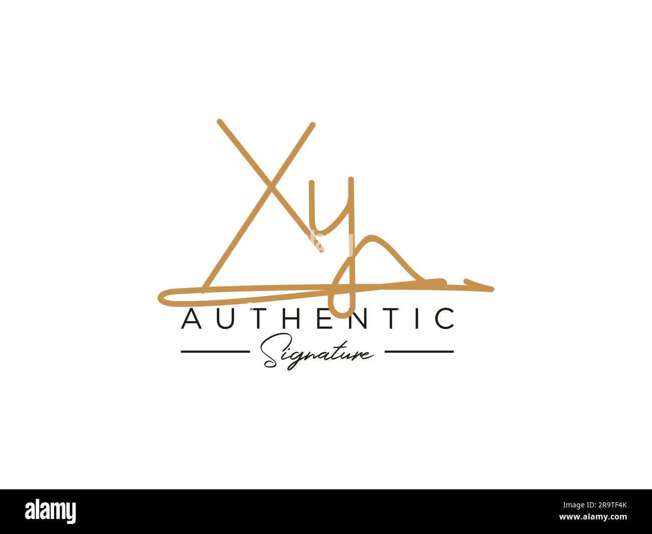 Vettore modello logo firma XY. Illustrazione Vettoriale