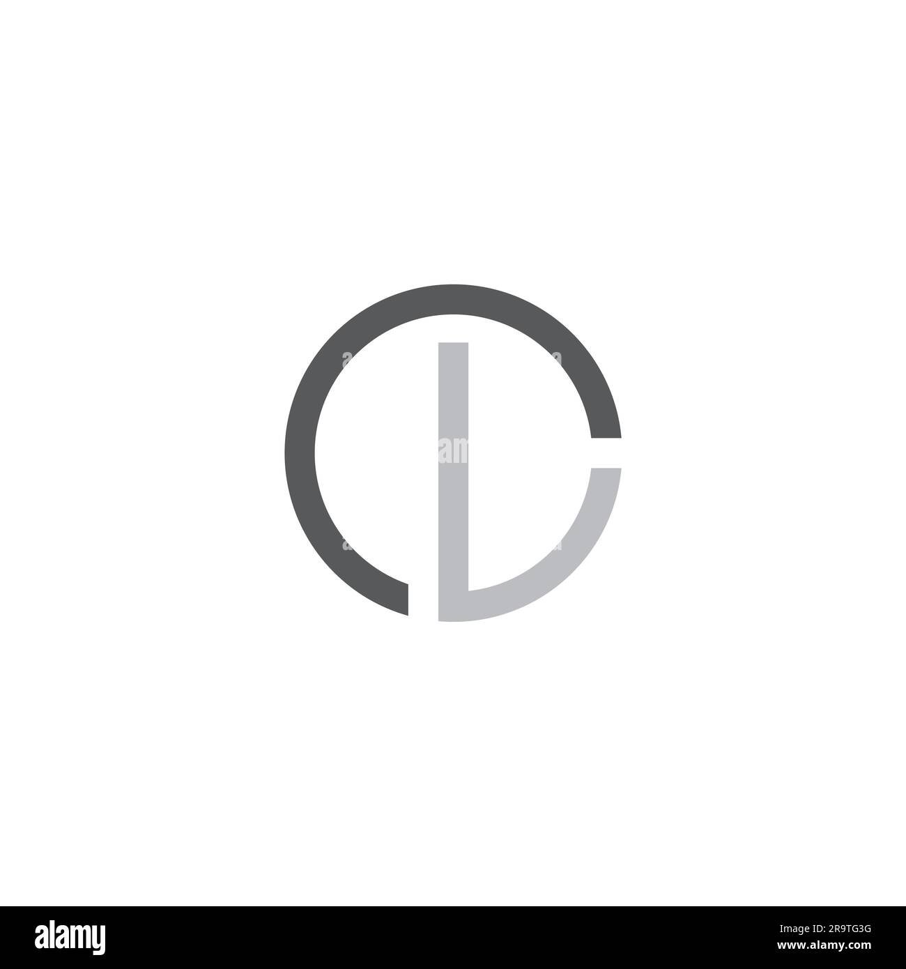 Design semplice del logo LC. Logo Letter CL Illustrazione Vettoriale