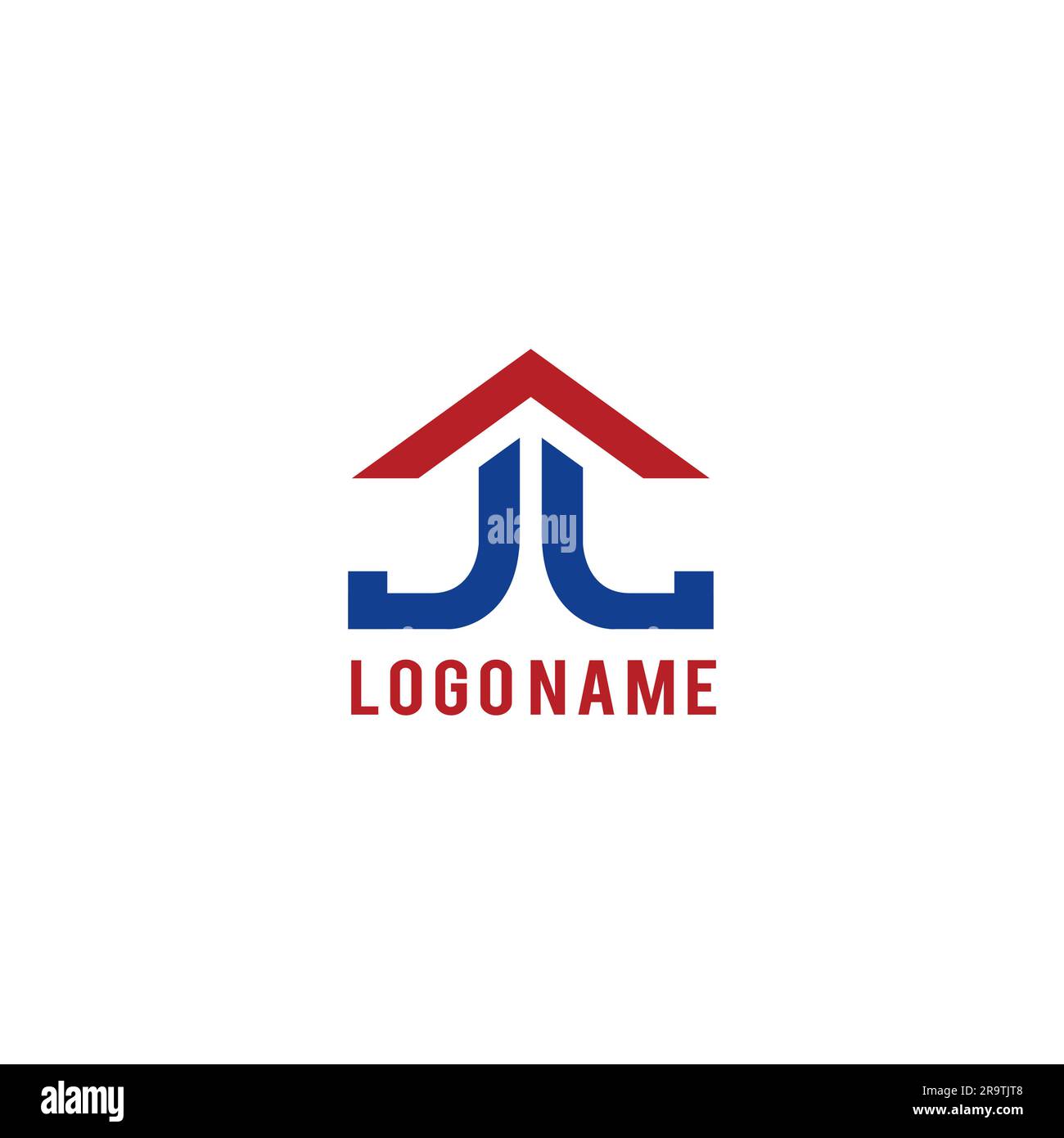 Simbolo del logo JL. Design del logo immobiliare Illustrazione Vettoriale