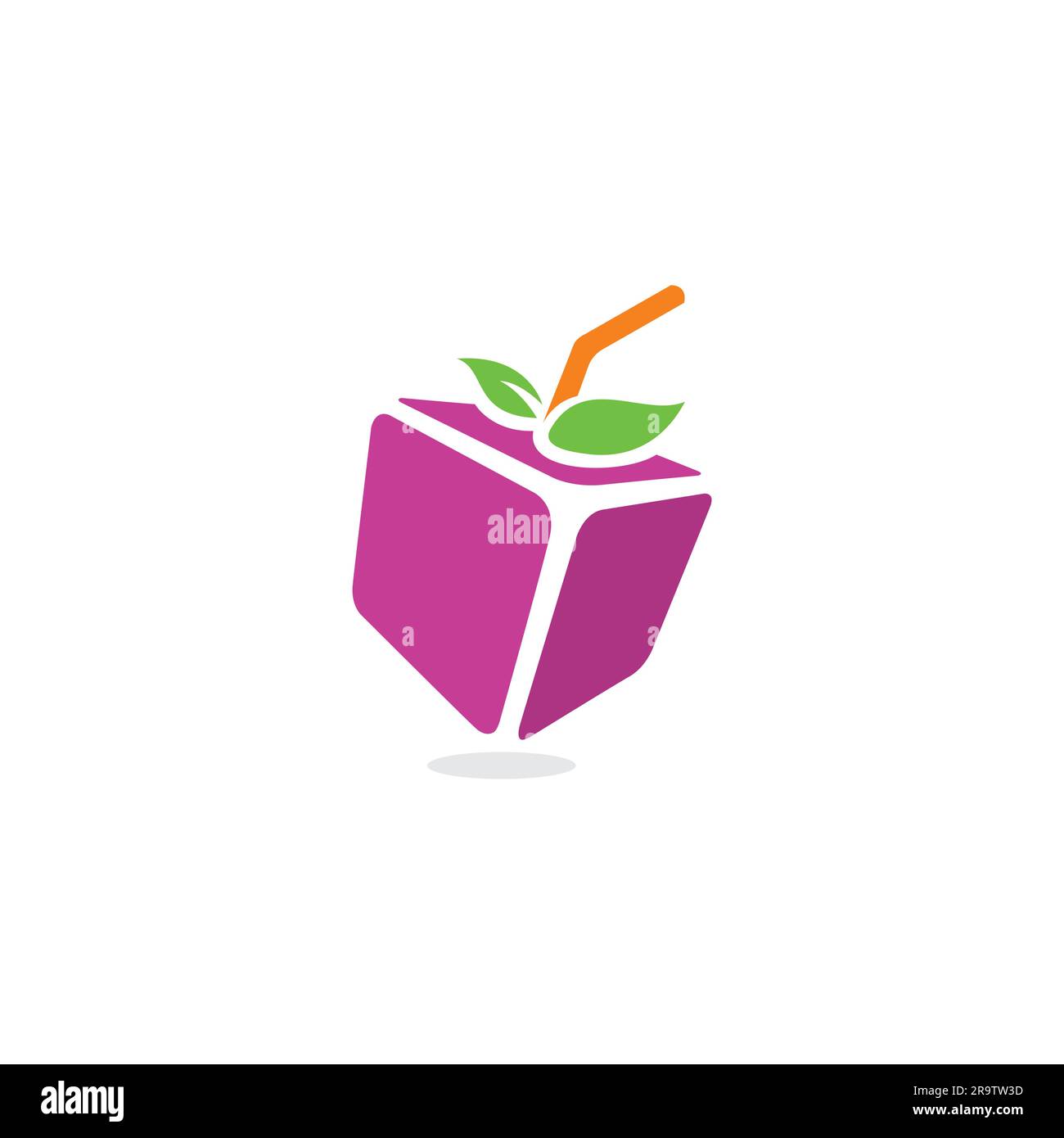 Logo Ice Cube Juice. Logo Fruit Juice Illustrazione Vettoriale